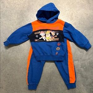 Blue and Orange Paw Patrol Team Paw Hoodie and Pants Set 5T